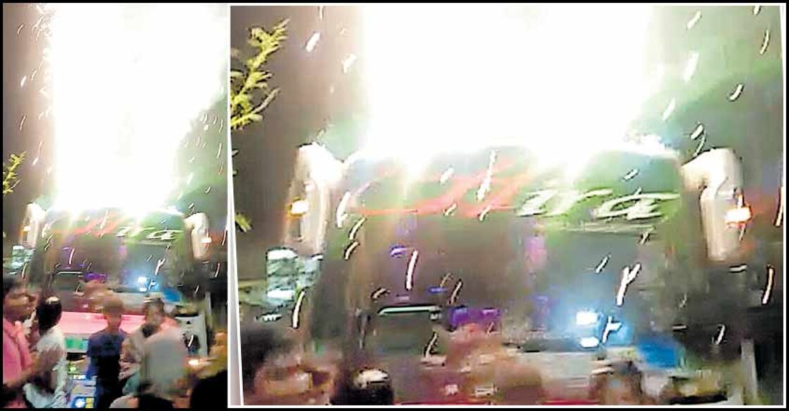 Crackers alight on top of tourist bus hired for school excursion in Kozhikode; MVD acts tough