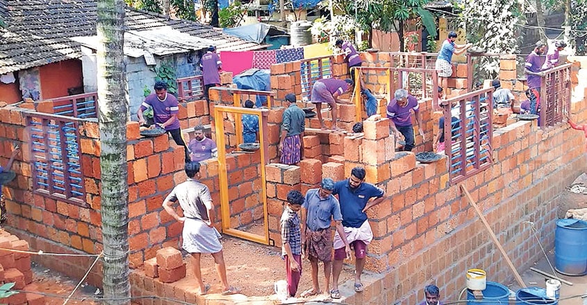 Youth outfit waives labour charge for building houses for poor Youth outfit waives labour charge for building houses for poor