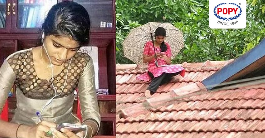 After photo of rooftop student goes viral, Namitha gets high-speed connectivity After photo of rooftop student goes viral, Namitha gets high-speed connectivity