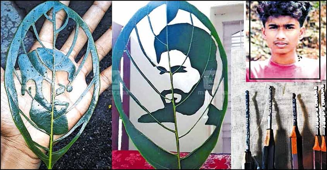 Portraits come alive on leaves, courtesy this teen artist