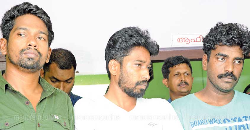 3 arrested for smuggling hashish oil, ganja; sword too seized