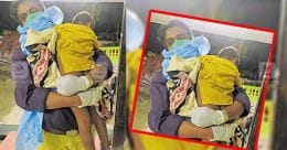 Tehsildar rescues toddler stranded on city road at night Tehsildar rescues toddler stranded on city road at night