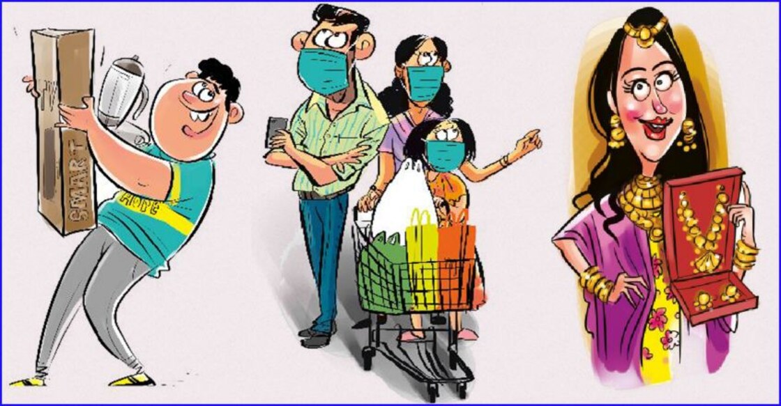 COVID-19 protocol in place, people step out for Onam shopping in Thiruvananthapuram