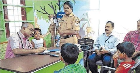 A police station which turns paediatric clinic on Sundays