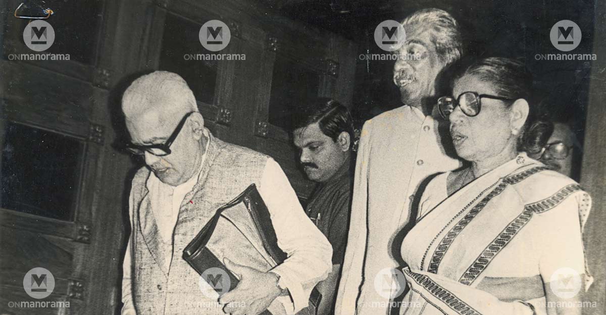 E K Nayanar and K R Gowri Amma E K Nayanar and K R Gowri Amma