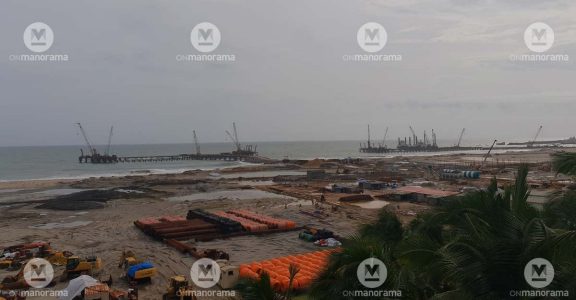 The under-construction Vizhinjam port, Thiruvananthapuram. Photo: Manorama The under-construction Vizhinjam port, Thiruvananthapuram. Photo: Manorama