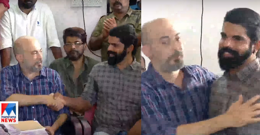 FEFKA says Anil-Bineesh row settled, but director's hug fails to move actor FEFKA says Anil-Bineesh row settled, but director's hug fails to move actor
