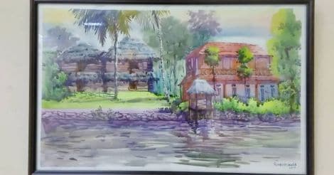 Greenscapes: a study of Kerala in water color