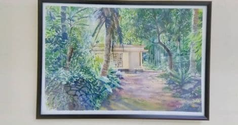 Greenscapes: a study of Kerala in water color