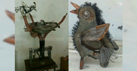 Ingenious Kochi sculptor breathes life into scrap