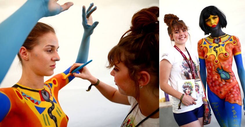 A real body of work: artists ditch canvases for humans at art festival