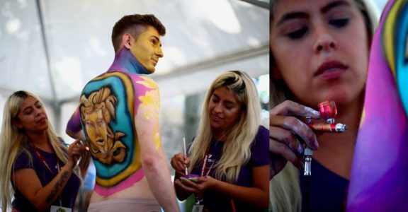 A real body of work: artists ditch canvases for humans at art festival A real body of work: artists ditch canvases for humans at art festival