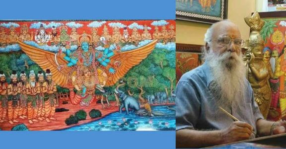 KK Warrier mural KK Warrier mural