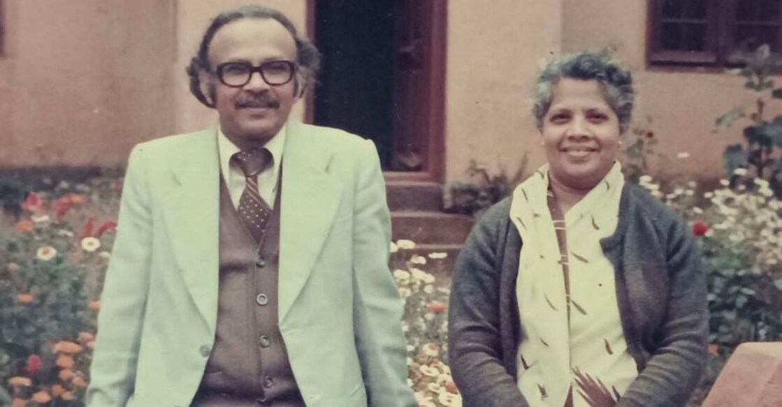 P E Thomas and wife Sosamma (file photo)