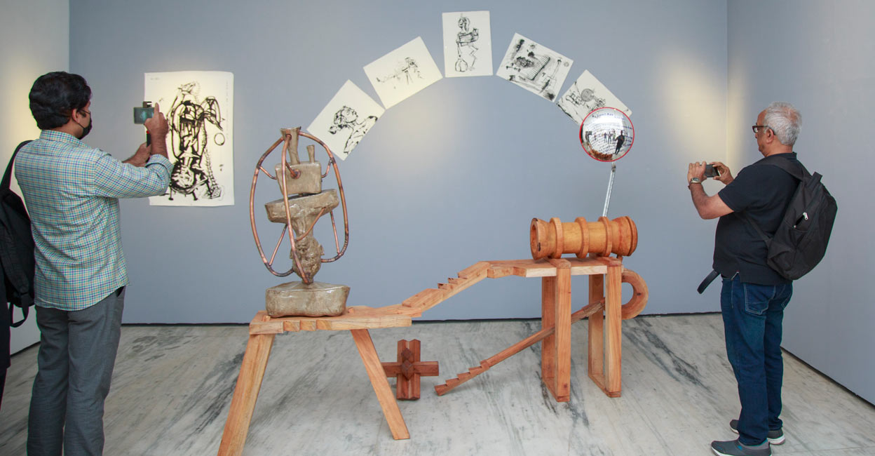 'Idam' exhibition 'Idam' is meant exclusively for Malayali artists. Photo: Onmanorama Staff