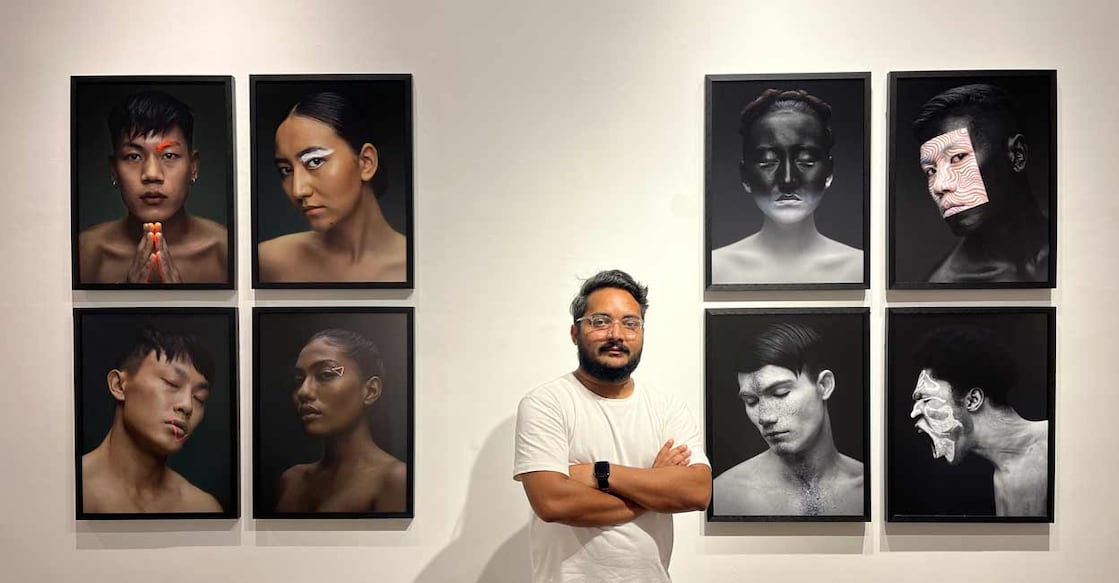 Naseef Gafoor displays his four major artwork series in the show titled ‘Each ray is an escape. Just peep.’