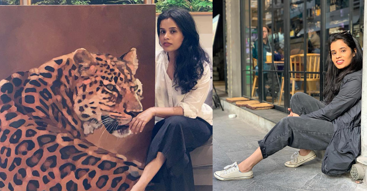 Chennai-based Malayali artist Kavita Sunderrajan had two of her paintings displayed at the recently held second edition of the Madras Art Weekend (MAW) in Chennai. Photo: Special Arrangement