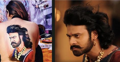 Baahubali star Prabhas shares pic of 'crazy fan girl’ painted on her back