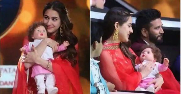 Sara Ali Khan Cuddles Taimur Doll Sara Ali Khan Taimur Film