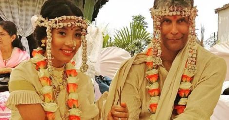 Actor-model Milind Soman weds sweetheart Ankita