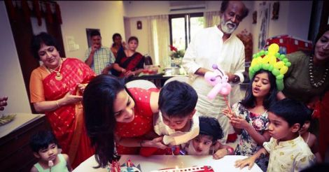 Rajinikanth celebrates grandson Ved's birthday