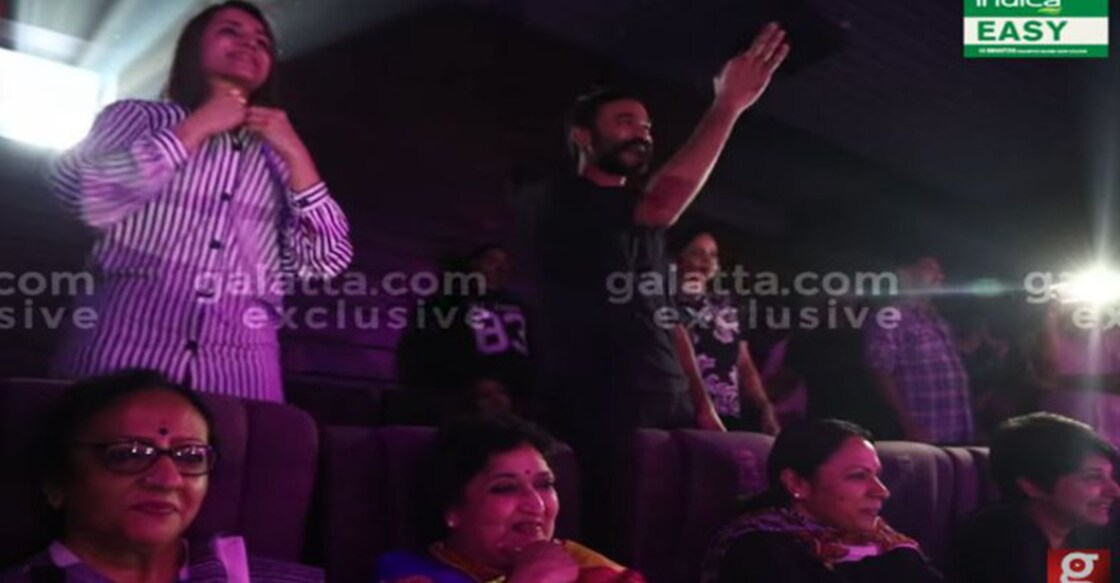 Dhanush, Trisha swept off their feet as they watch 'Petta'