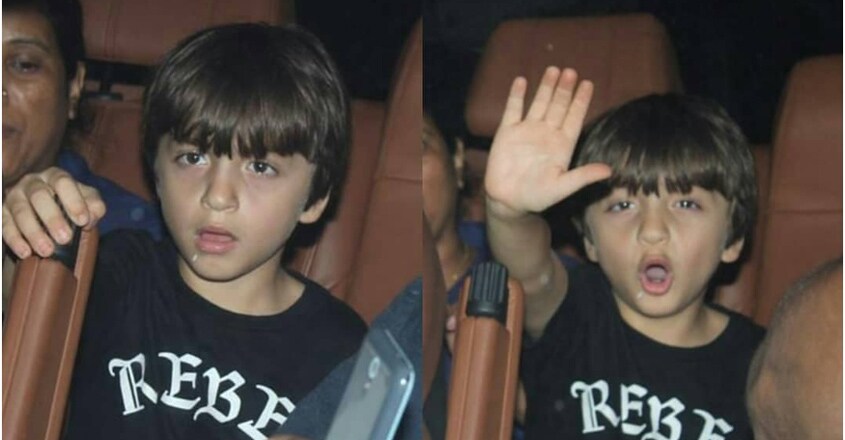 When SRK's son AbRam asked the paps to make way