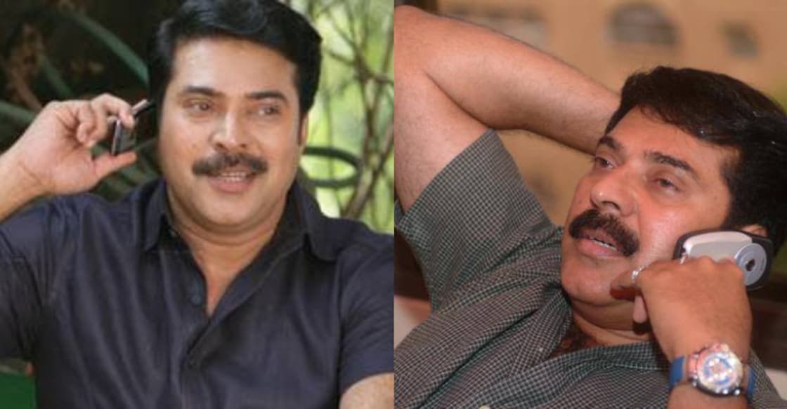 Mammootty's mobile phone created a  flutter on a film set 25 years ago!