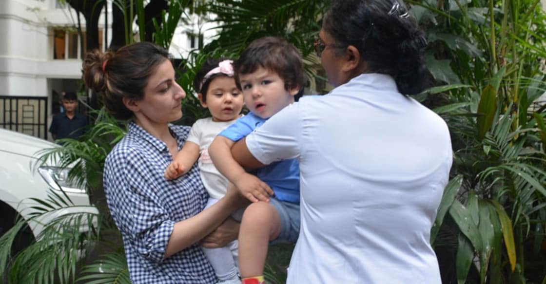 Mumbai: Actress Soha Ali Khan along with her daughter Inaaya Naumi Kemmu and nephew Taimur seen at Mumbai's Bandra on Aug 9, 2018.(Photo: IANS) Mumbai: Actress Soha Ali Khan along with her daughter Inaaya Naumi Kemmu and nephew Taimur seen at Mumbai's Bandra on Aug 9, 2018.(Photo: IANS)