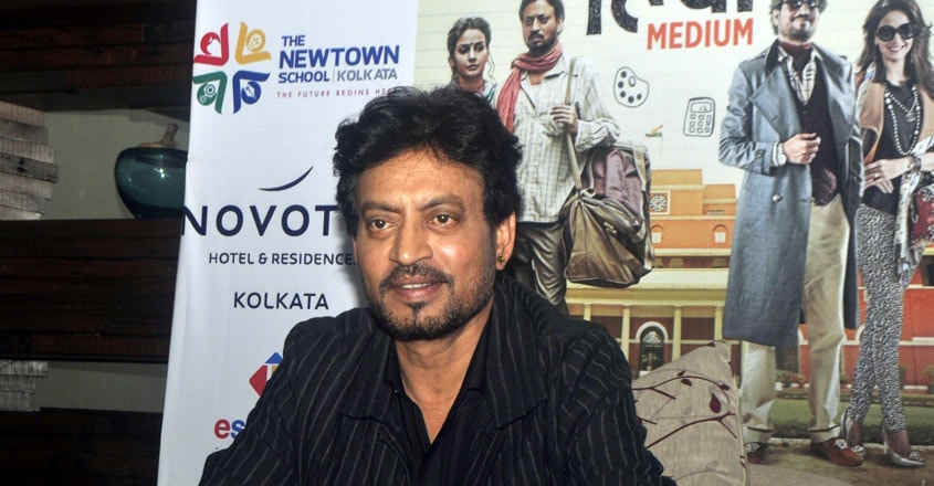 Kolkata: Actor Irrfan Khan addresses a press conference to promote his film upcoming Kolkata: Actor Irrfan Khan addresses a press conference to promote his film upcoming