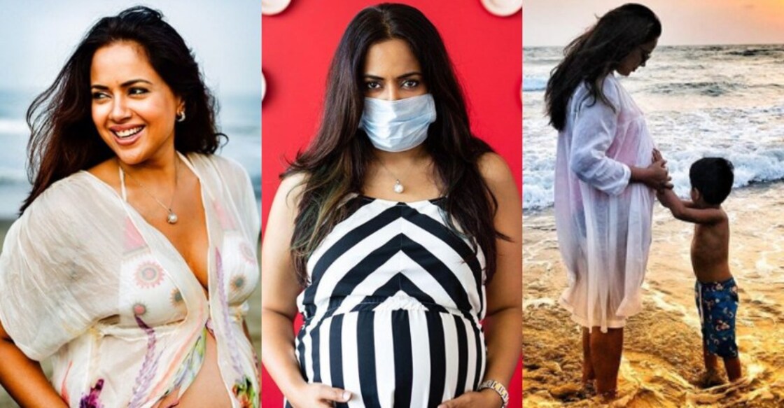Sameera Reddy counters haters, flaunts baby bump in beachwear 