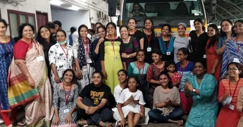 Prarthana, Nakshatra join Indrajith and Poornima for flood relief work Prarthana, Nakshatra join Indrajith and Poornima for flood relief work