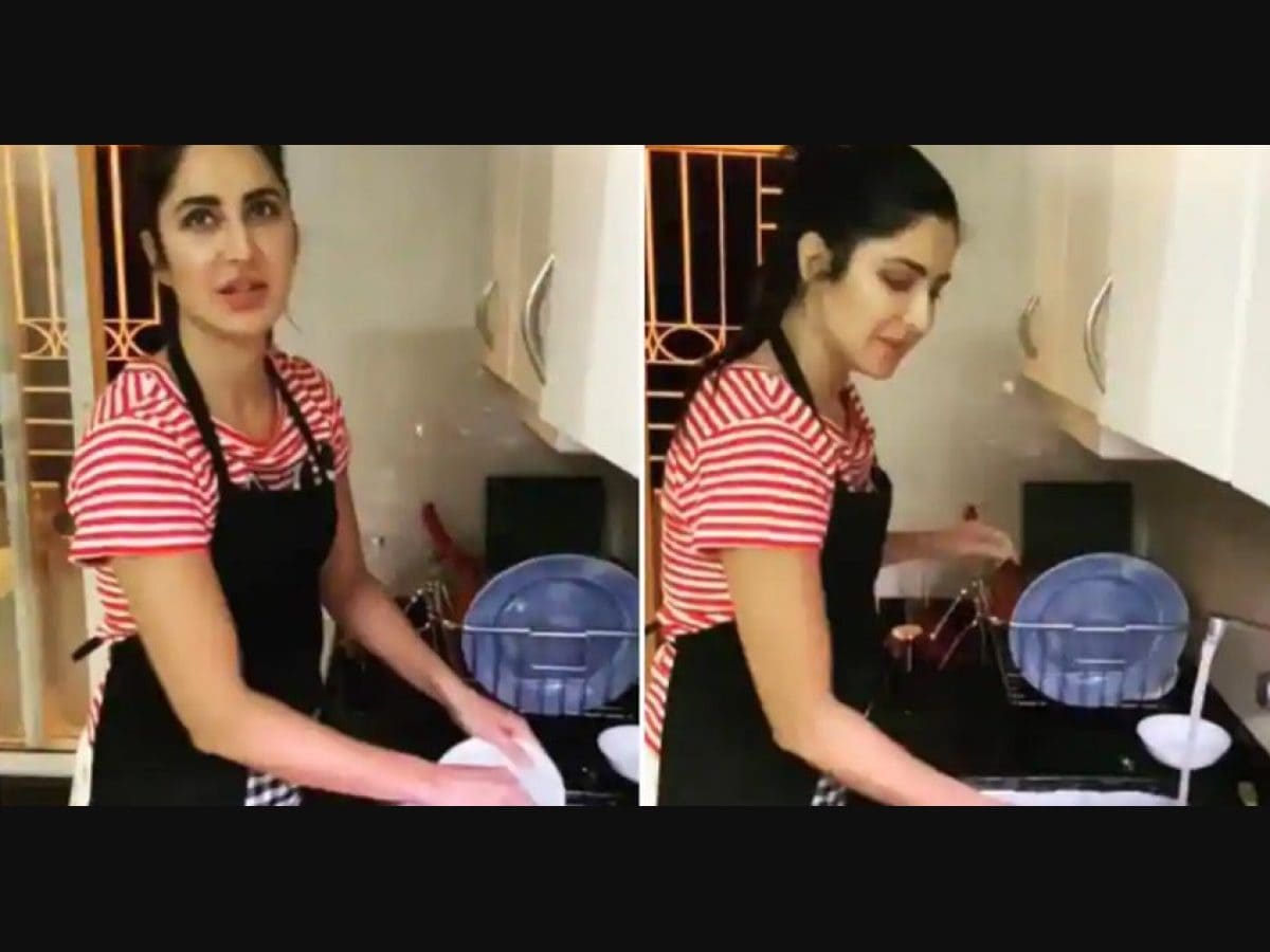 Coronavirus effect: Katrina Kaif shows how to wash dishes at home