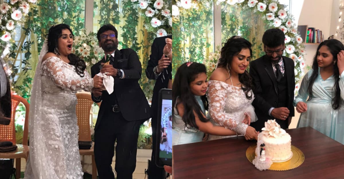 Watch: Vanitha Vijaykumar weds Peter while daughters turn bridesmaids