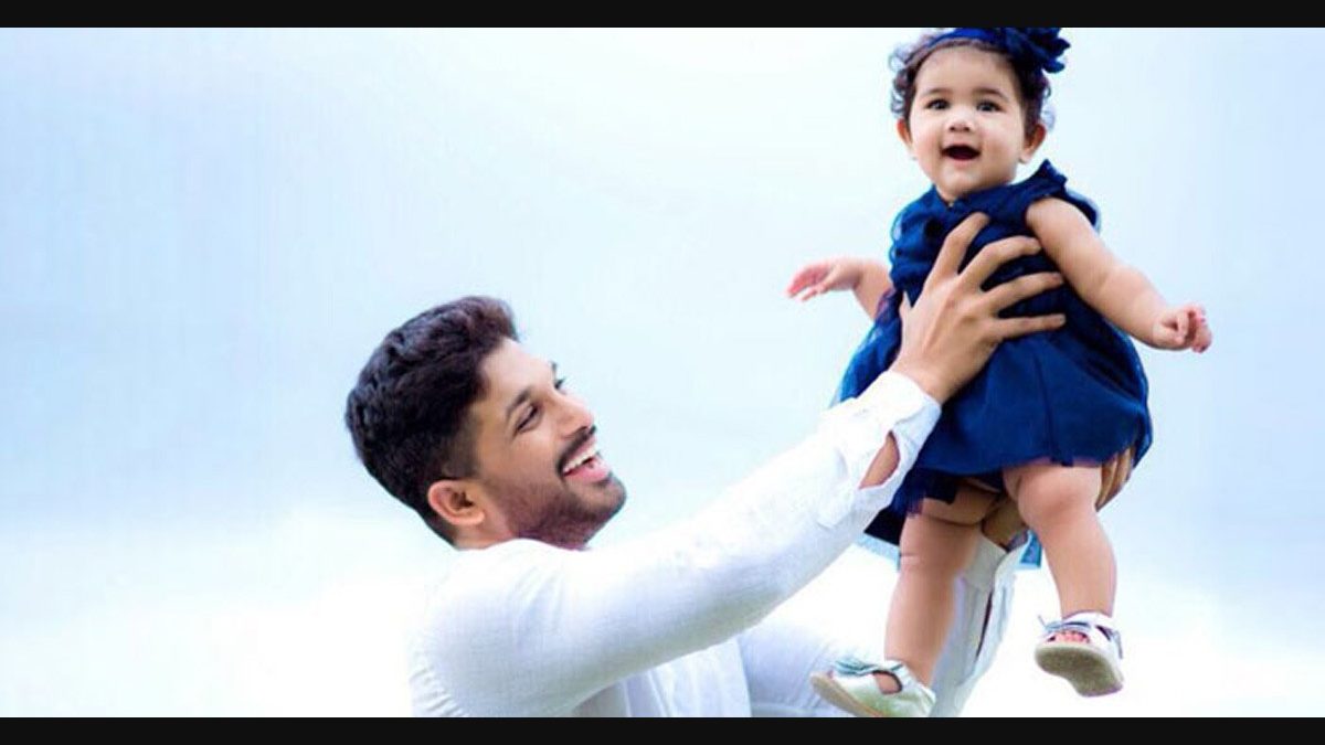 Allu Arjun shares pic of daughter's baby steps Allu Arjun shares pic of daughter's baby steps
