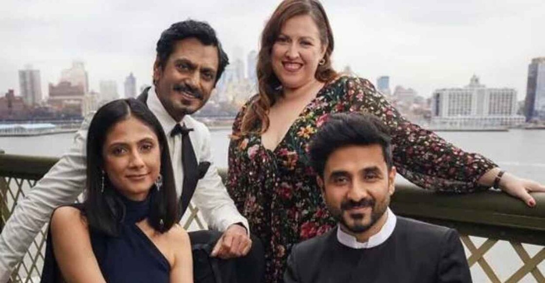 Vir Das with Nawazuddin Siddiqui, Pratiksha Rao and Nathalie Laurent-Marke.