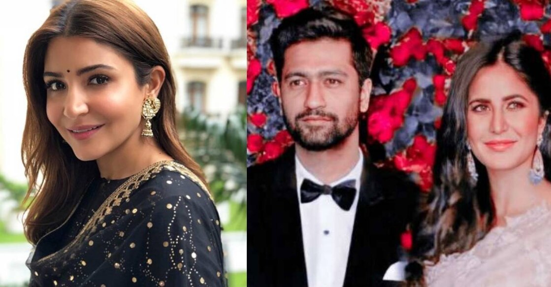 A combo image of (from L to R) Anushka Sharma, Vicky Kaushal and Katrina Kaif 