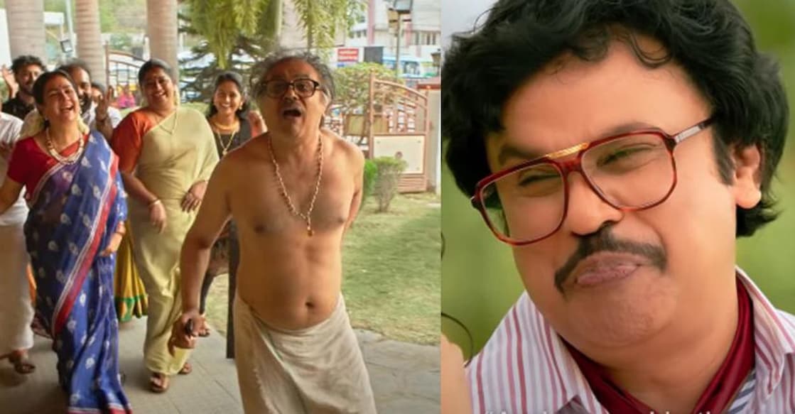 Dileep appears as Keshu in two distinct avatars, while Urvashi appears as his wife.