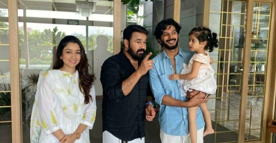 mohanlal-dulquer-family