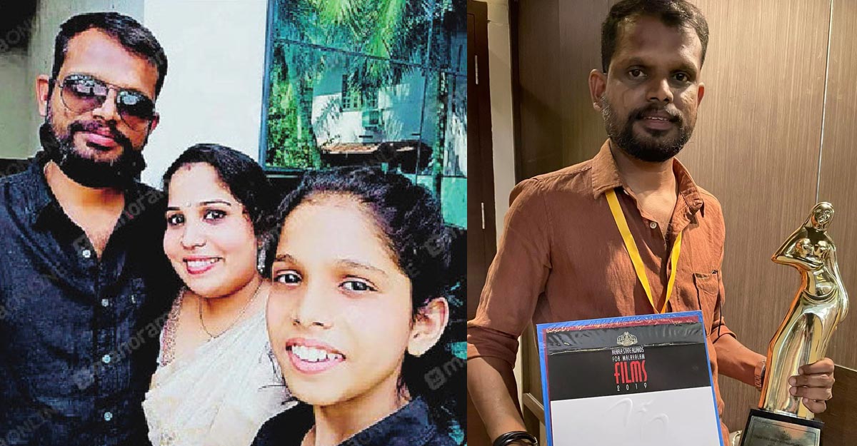 Ranjith with wife and son