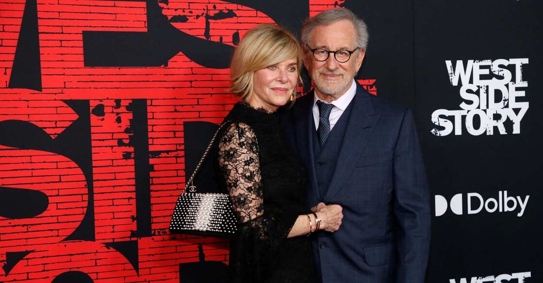 Kate Capshaw and Steven Spielberg attend the premiere for the film West Side Story at El Capitan theatre in Los Angeles. Reuters/Mario Anzuoni/File Photo