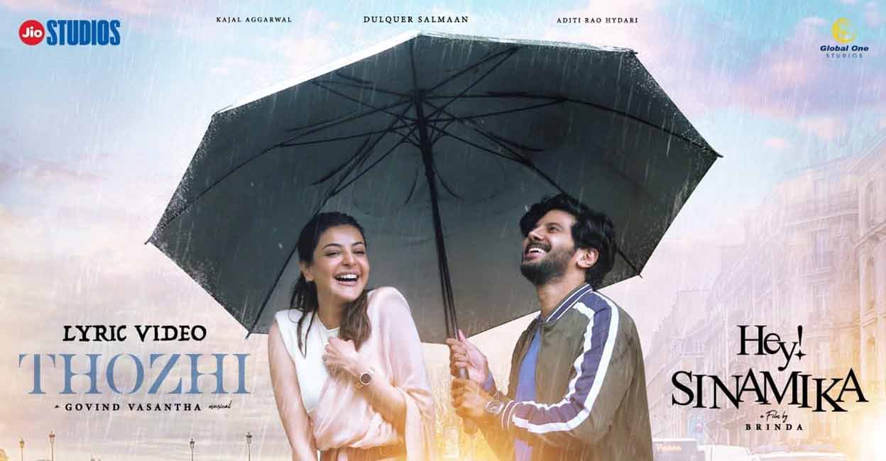 Thozhi from Hey Sinamika released. 'Hey Sinamika' features Dulquer Salmaan, Kajal Aggarwal and Aditi Rao Haidari. Photo: IANS