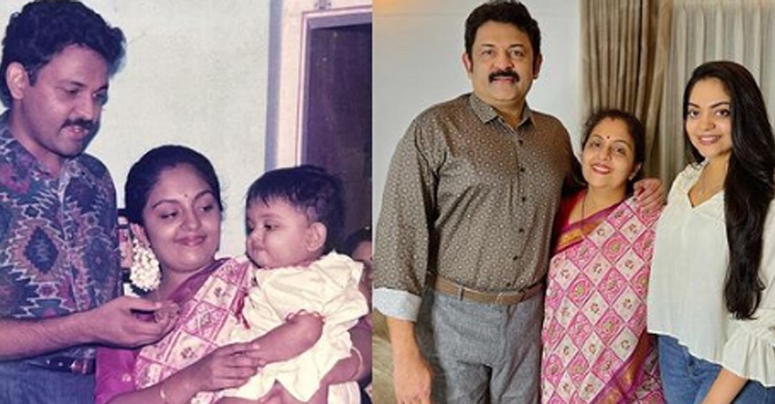 Ahaana's family cut a teddy-bear shaped cake for the actor's birthday. Photo: Instagram | Ahaana Krishna