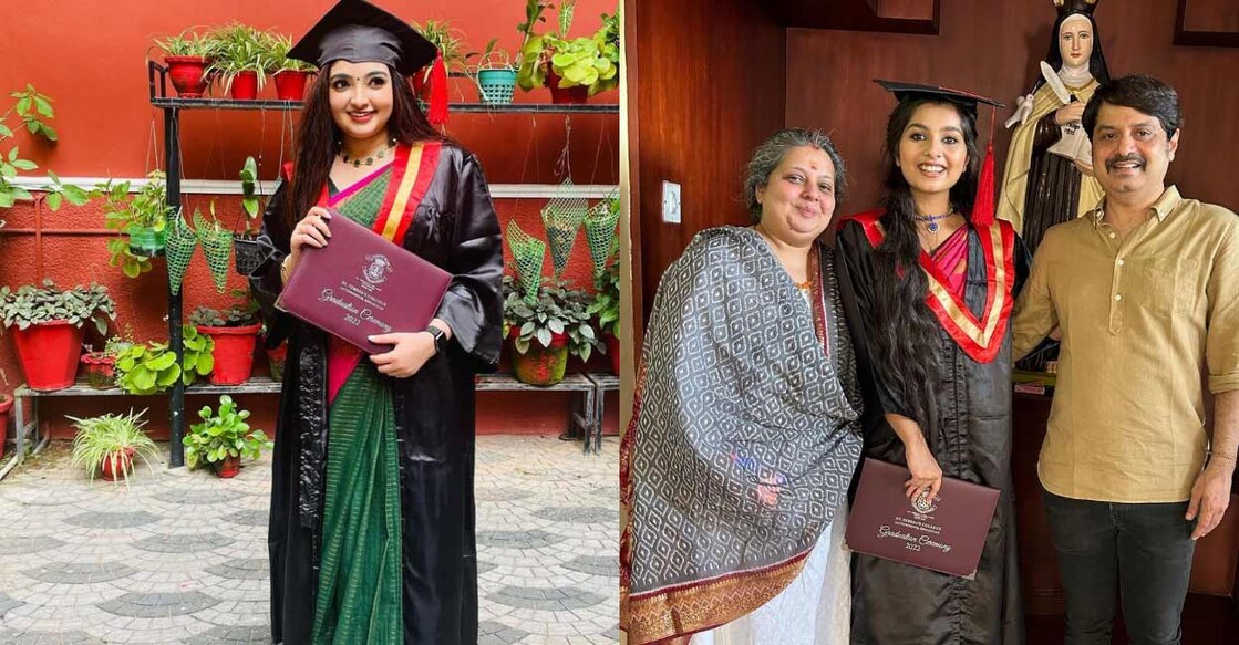 The actors posed in their graduation robes. Photos: Instagram