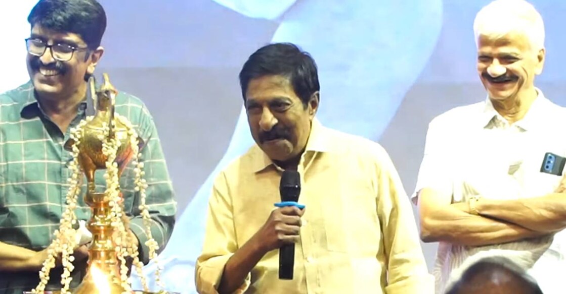 Sreenivasan Sreenivasan during the 'Kaapa' promotion event. Video still | YouTube