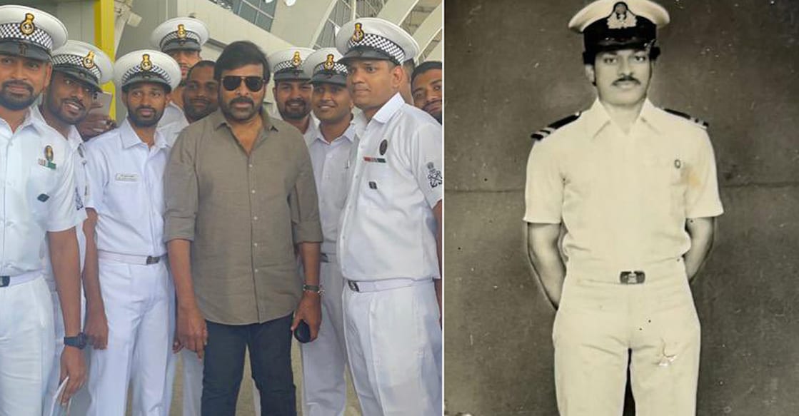 Chiranjeevi posted the picture on Naval Day. Photo: IANS