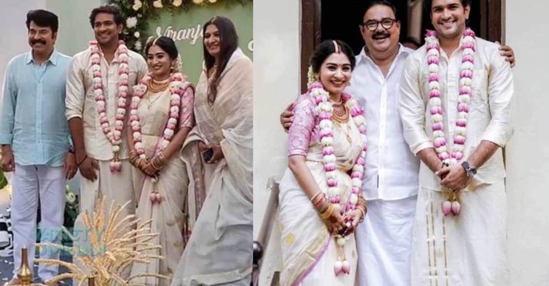 Niranj (R) and Niranjana (L) with Maniyanpilla Raju