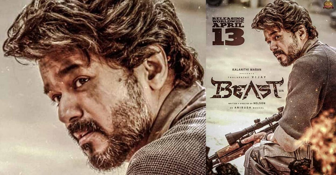 'Beast' stars Vijay and Pooja Hegde in the lead. Photo: Movie poster