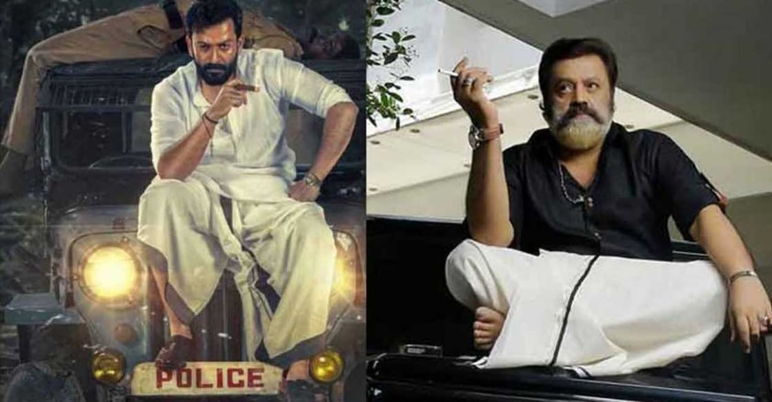 Prithviraj plays the lead role in the movie Kaduva (L) while Suresh Gopi headlines the film Ottakomban, which is supposed to be the actor's 250th  movie.