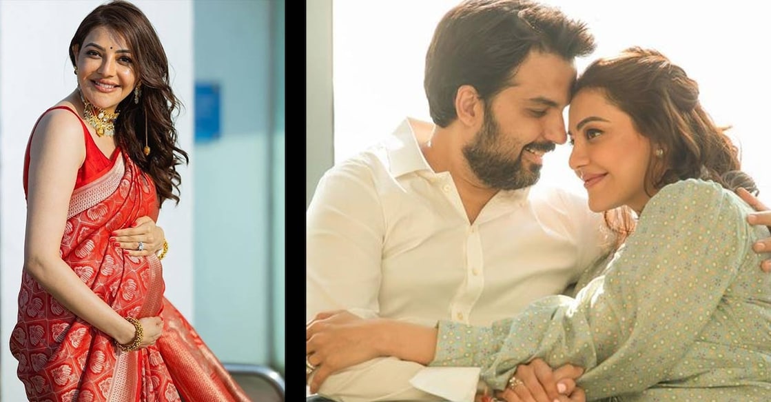 Kajal Aggarwal along with her husband during her pregnancy. Photo: Instagram/ IANS 